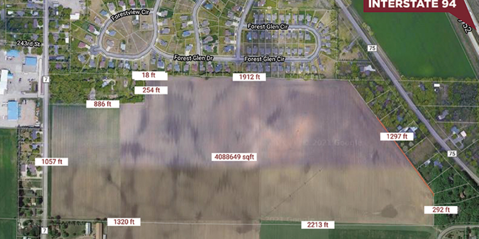 Saint August MN St. Cloud Land Development 93.35 Acres, Large Land Development, Real Estate Development, Industrial Development, Multi Purpose Development Land