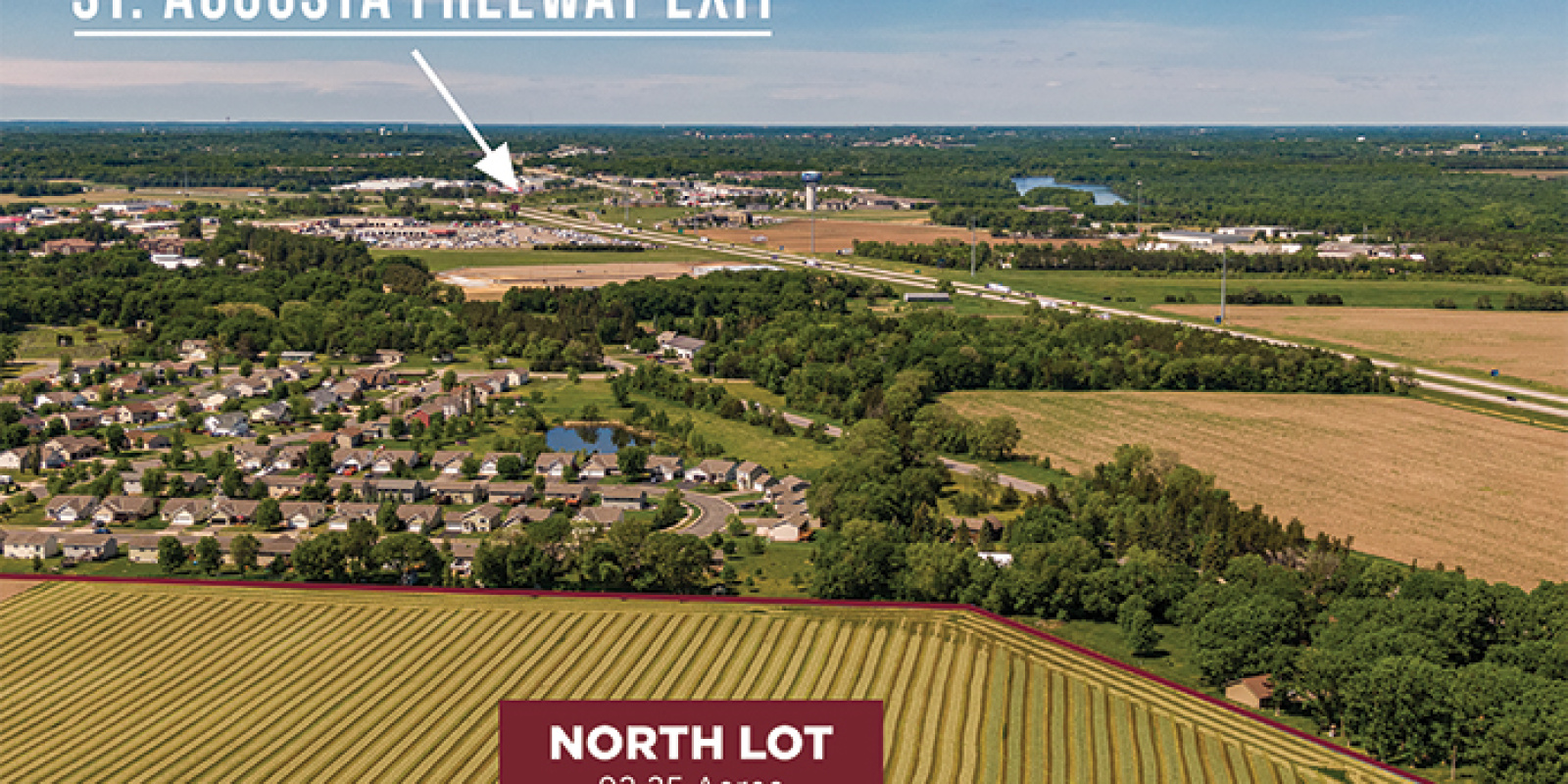 Saint August MN St. Cloud Land Development 93.35 Acres, Large Land Development, Real Estate Development, Industrial Development, Multi Purpose Development Land