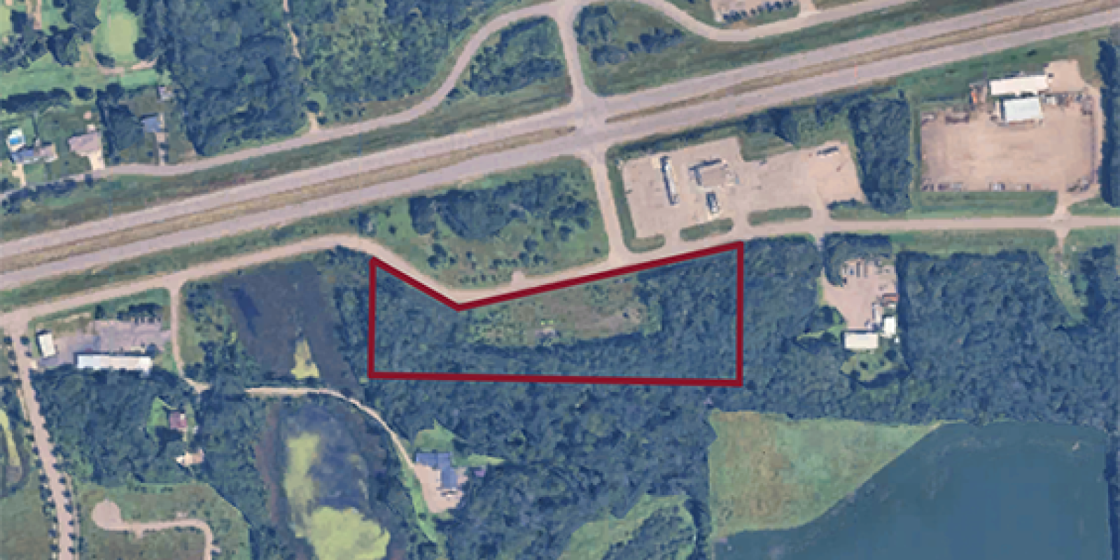 Rice Real Estate Commercial Land Aerial with Approx. Property Lines
