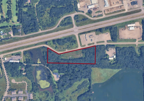Rice Real Estate Commercial Land Aerial with Approx. Property Lines